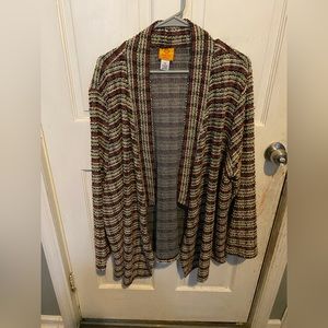 Ruby, red women’s 2X cardigan